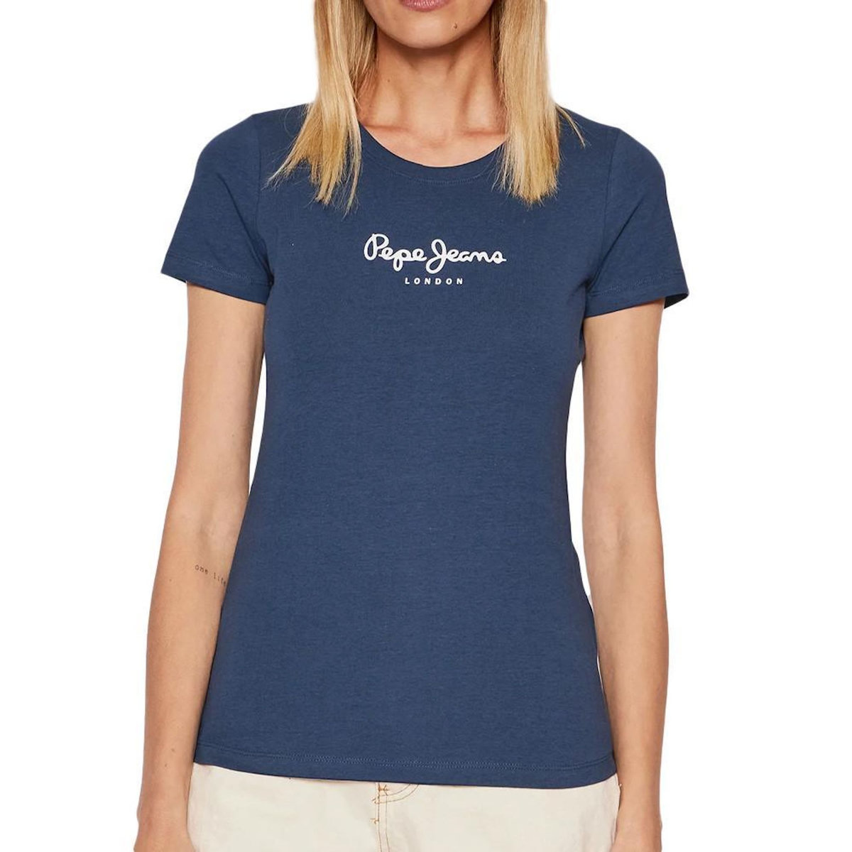 Pepe Jeans T-shirt Marine Femme Pepe Jeans New Virginia