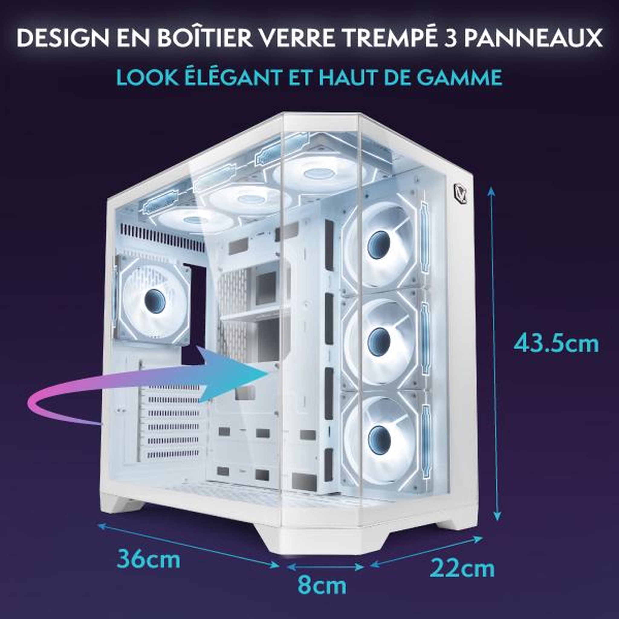 Voir la diapositive 6 : VIBOX PC Gamer - i9 12900KF, RTX 5070 Ti, 32 Go RAM, 1 To NVMe, Windows 11, WiFi 6 + Bluetooth 5.4