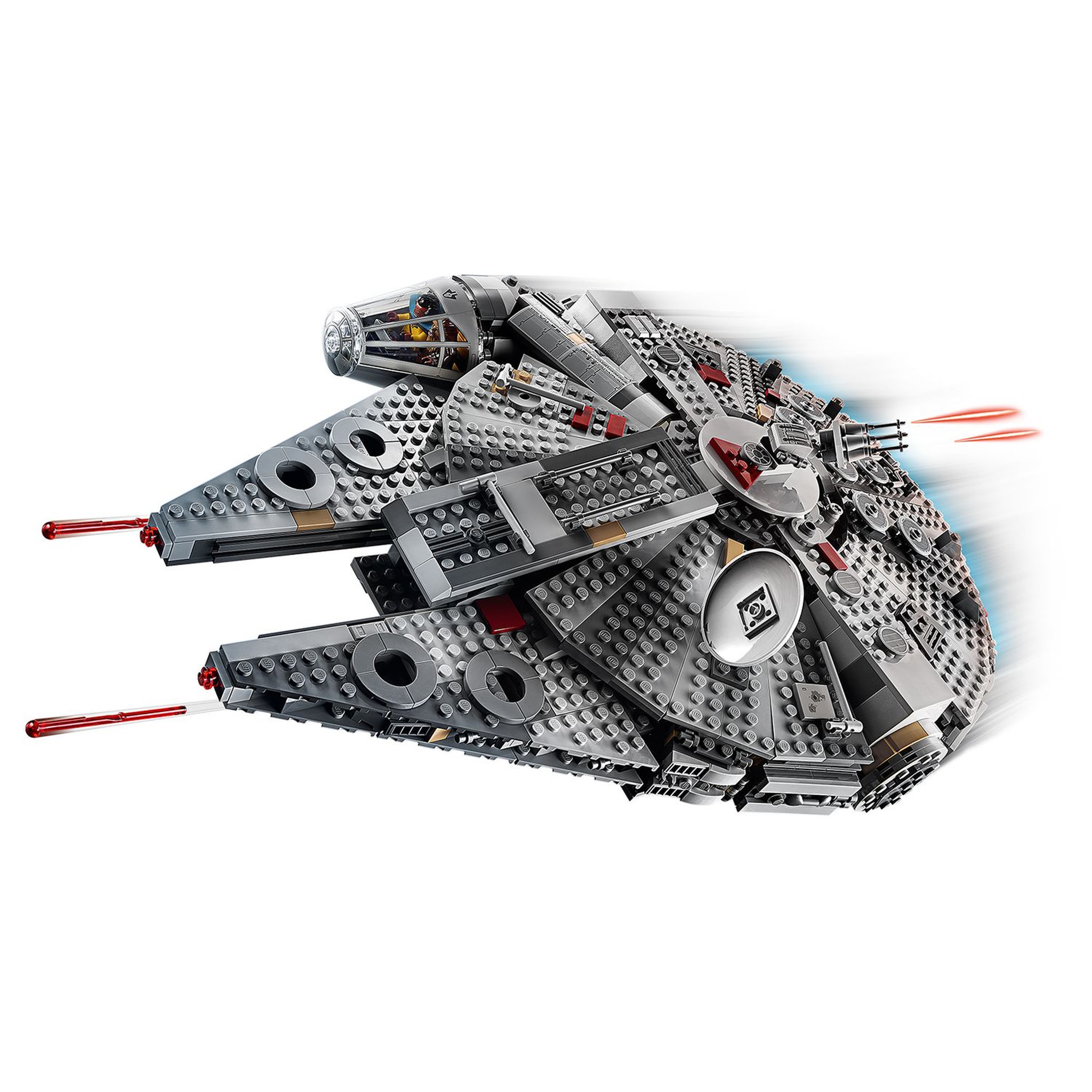Voir la diapositive 9 : LEGO Star Wars 75257 - Faucon Millenium -  L'Ascension de Skywalker, À Construire avec Finn, Chewbacca, Lando, C-3PO, R2-D2