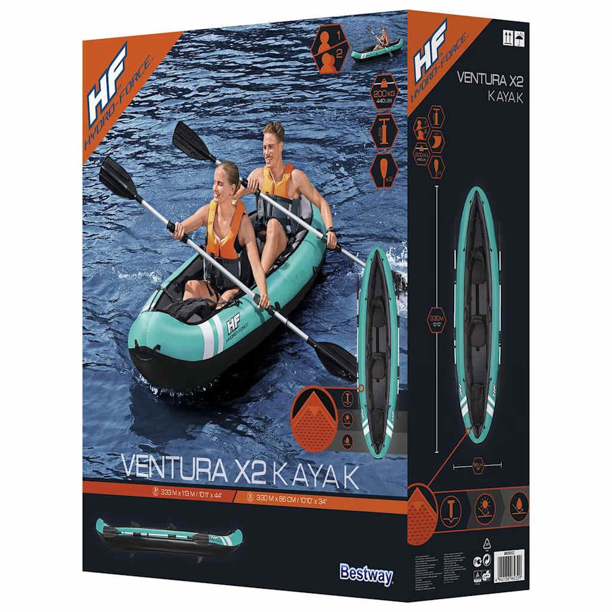 Voir la diapositive 6 : BESTWAY Bestway Kayak gonflable Hydro-Force Ventura X2 330x86 cm