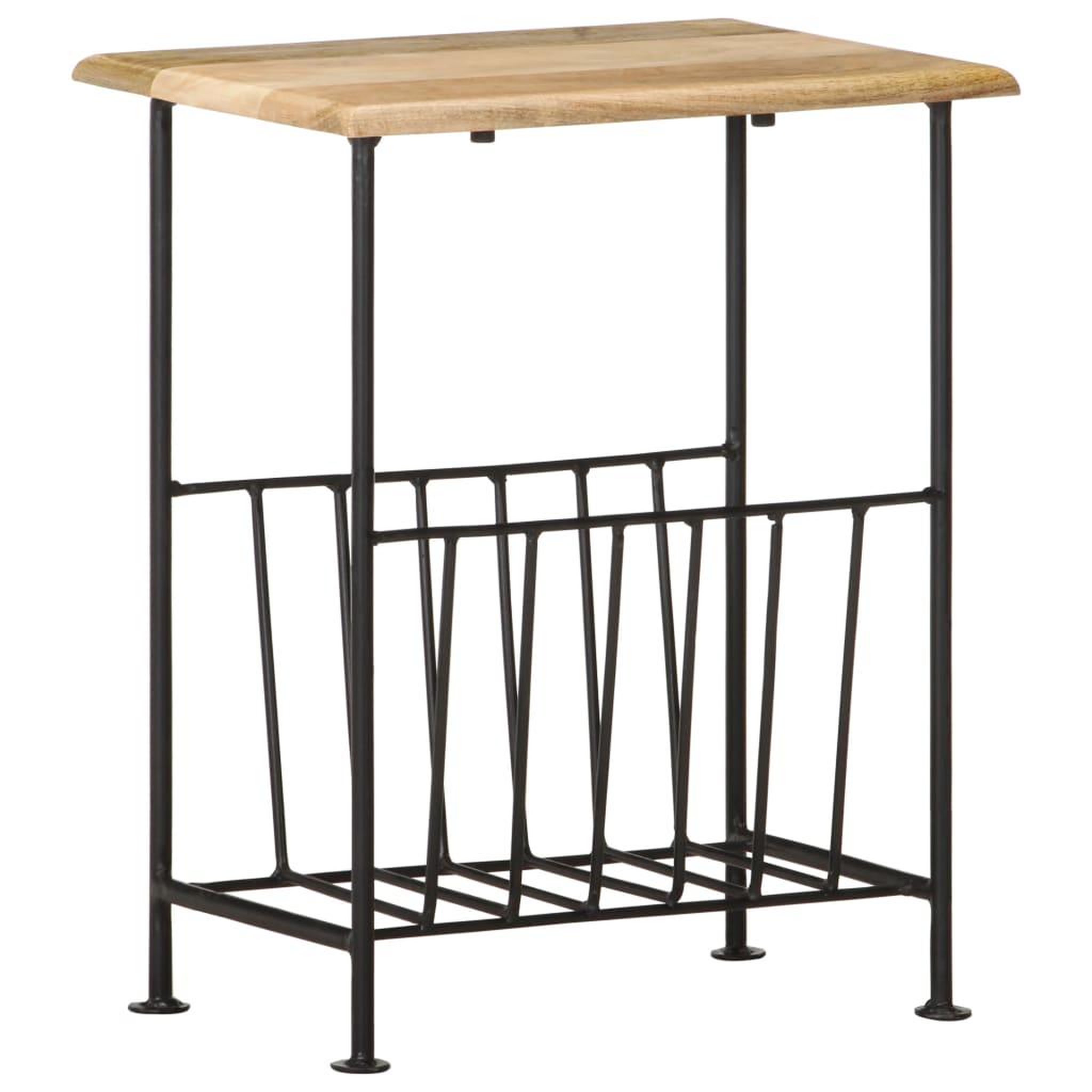 VIDAXL Porte-revues 40x30x50 cm Bois de manguier solide et acier