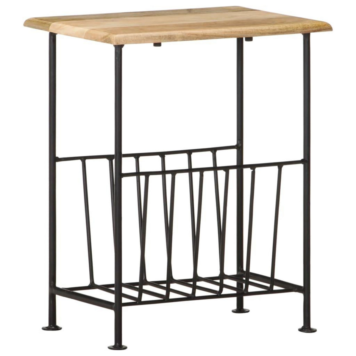 VIDAXL Porte-revues 40x30x50 cm Bois de manguier solide et acier