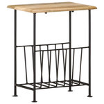 VIDAXL Porte-revues 40x30x50 cm Bois de manguier solide et acier