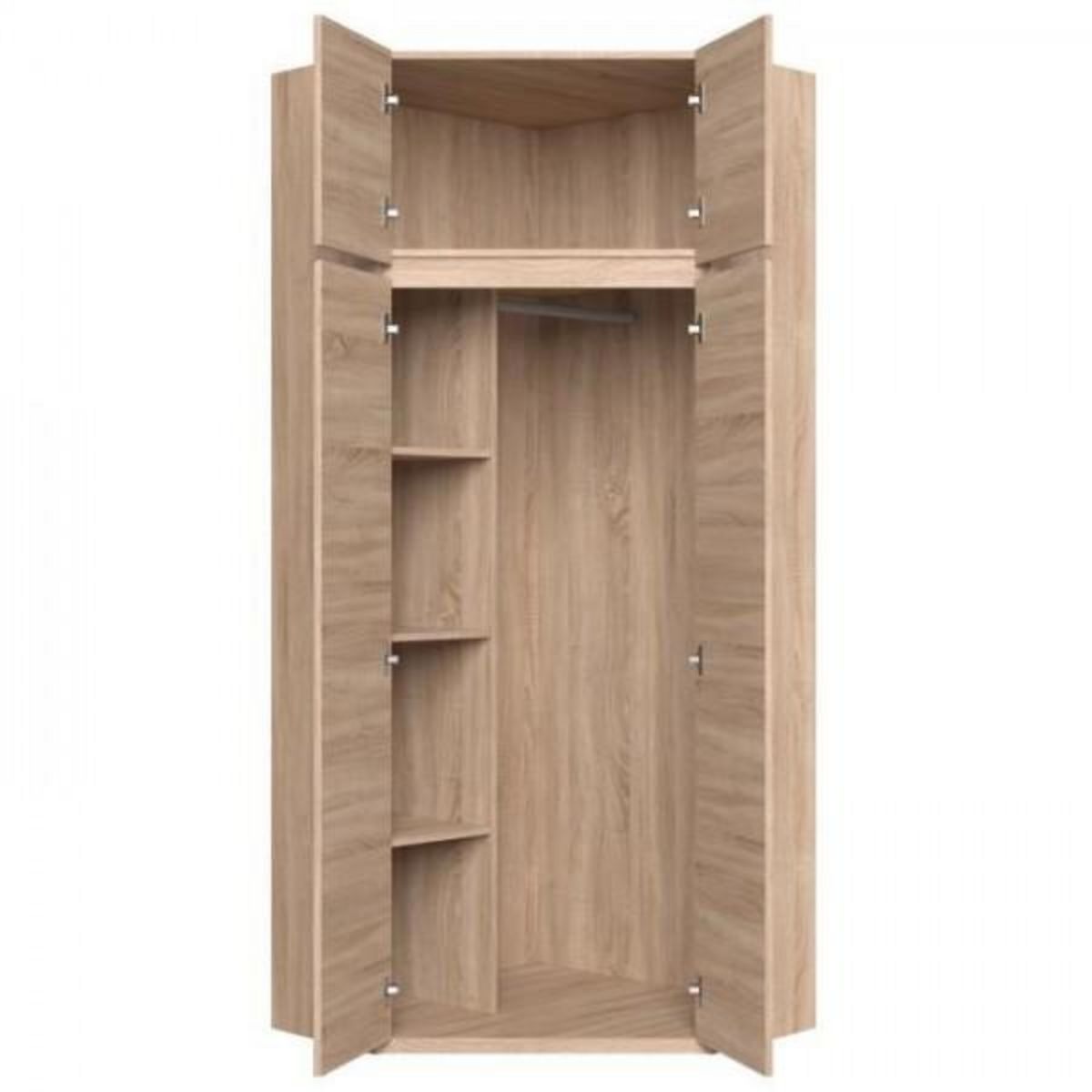 MARKET24 ACADEMICA Armoire d'angle - Décor chene sonoma - Contemporain - Chambre - L 80,5 cm
