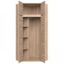 Voir la diapositive 4 : MARKET24 ACADEMICA Armoire d'angle - Décor chene sonoma - Contemporain - Chambre - L 80,5 cm