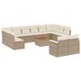 Voir la diapositive 2 : VIDAXL Salon de jardin avec coussins 13 pcs beige resine tressee