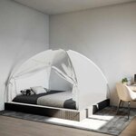 VIDAXL Moustiquaire mongole avec portes 220 maille blanc 200x180x135cm