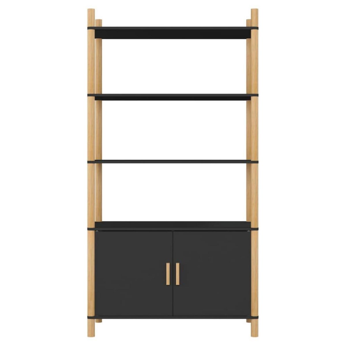 VIDAXL Buffet haut Noir 80x40x153 cm Bois d'ingenierie