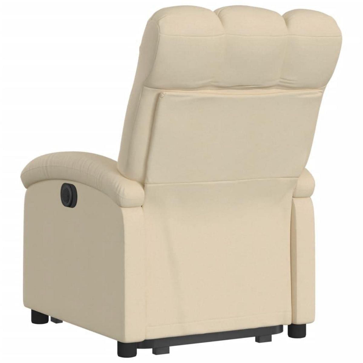 VIDAXL Fauteuil inclinable electrique creme tissu