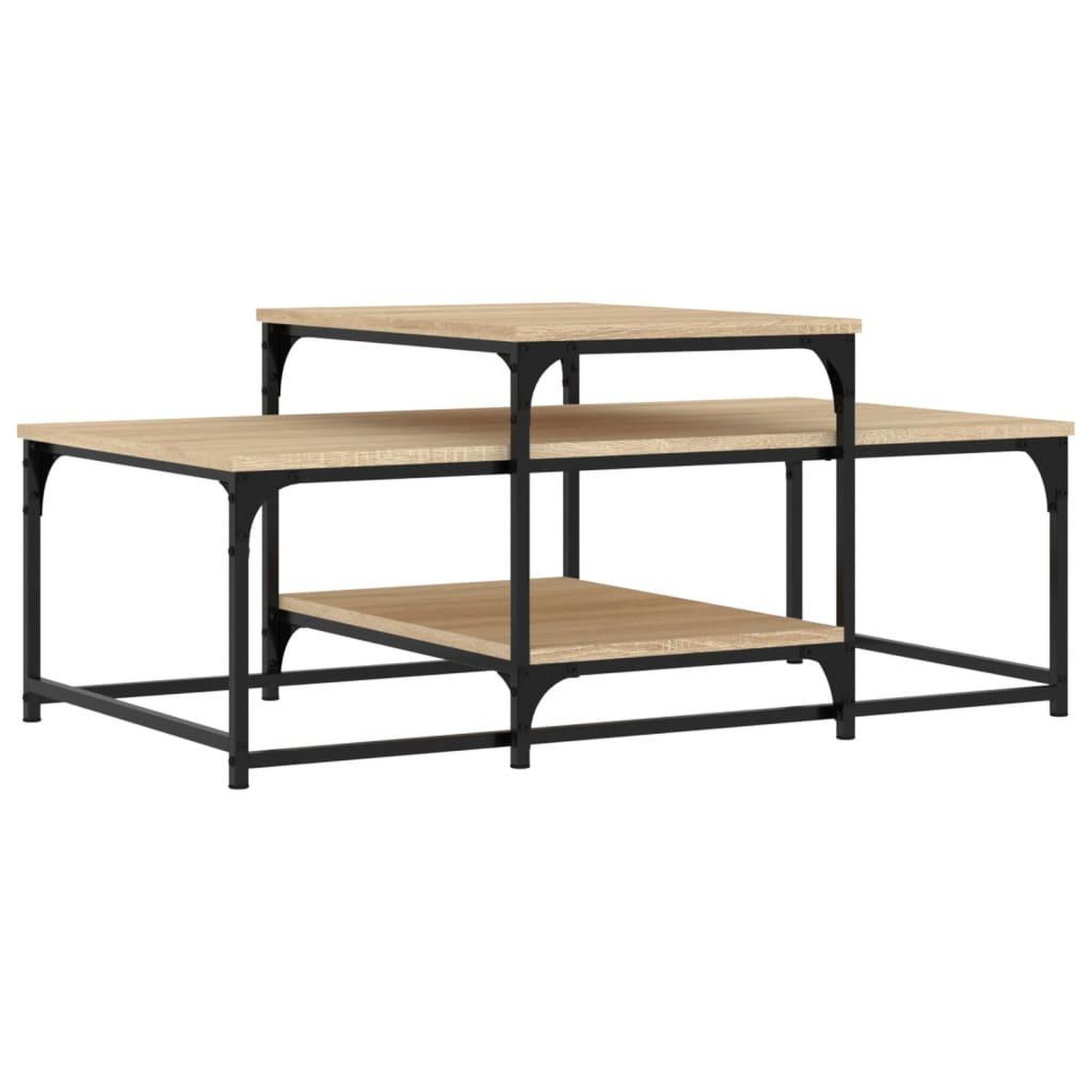 Voir la diapositive 2 : VIDAXL Table basse chene sonoma 102x60x45 cm bois d'ingenierie