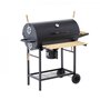 Voir la diapositive 1 : AAAAA Barbecue a charbon MIKE - 2 grilles acier chromé - Surface de cuisson : 71 x 35 cm - Noir