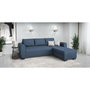 Voir la diapositive 2 : MARKET24 Canapé d'angle fixe réversible 4 places - Tissu Bleu - L245 x P150 x H86 cm - HAMILTON - Fabriqué en Ukraine