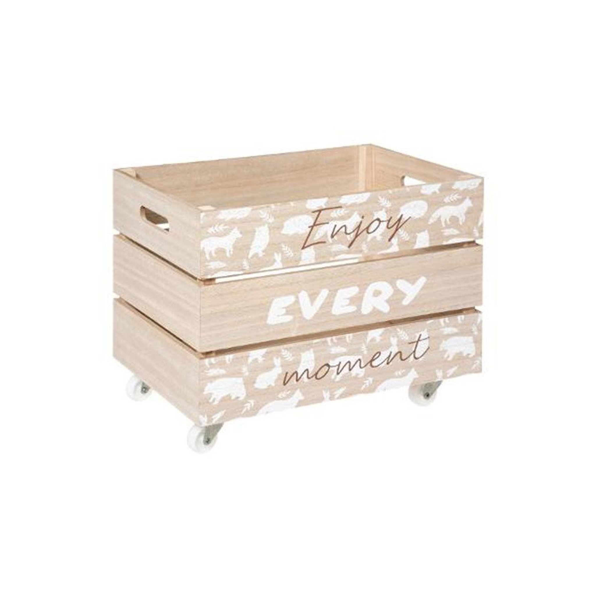 Voir la diapositive 2 : Atmosphera Kids Lot de 2 cagettes enfant  print  39cm blanc