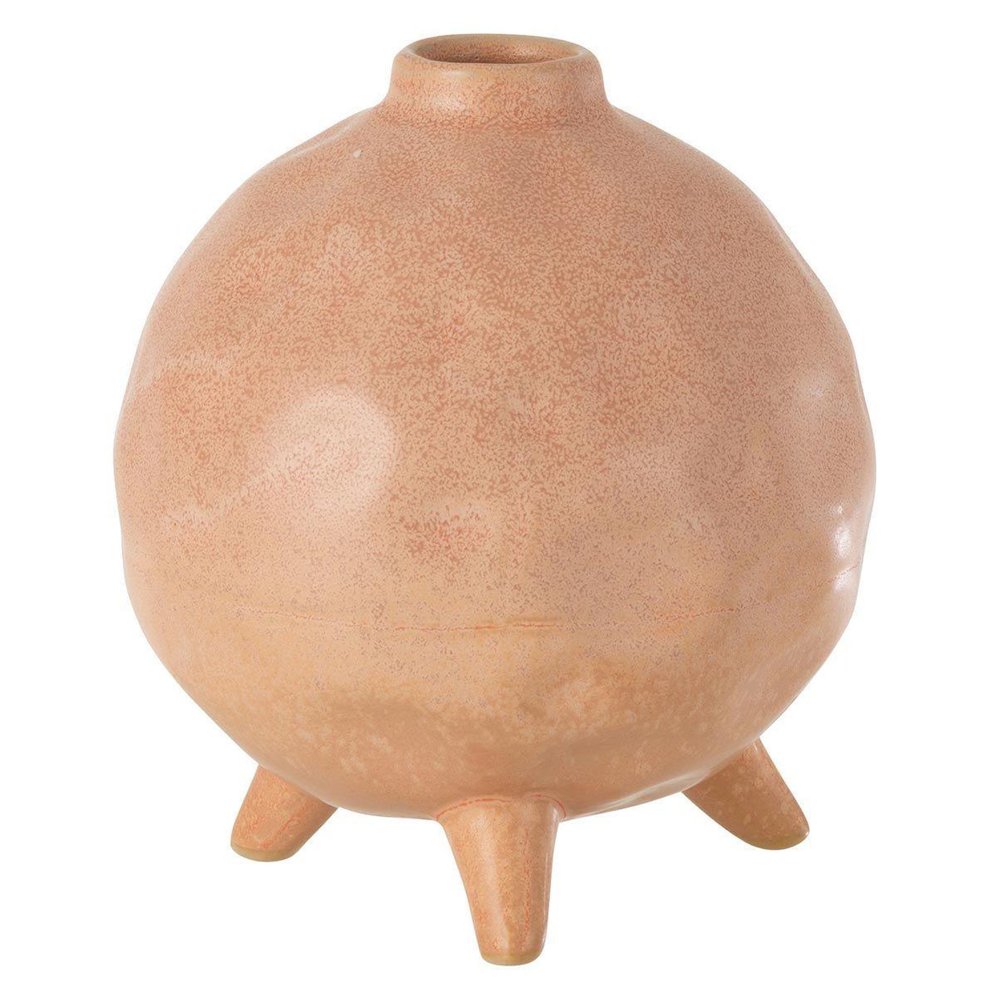 J-LINE Vase déco en céramique  ibiza  17cm rose