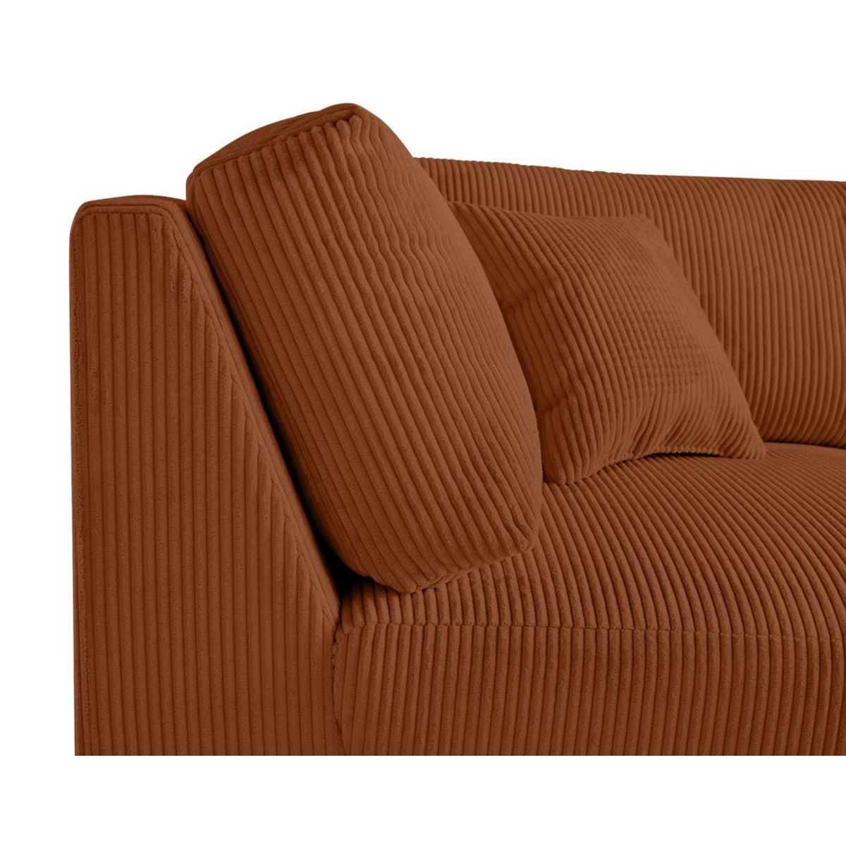 LISA DESIGN Garance - module d'assise d'angle réversible - en velours côtelé