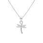 Voir la diapositive 1 : L'ATELIER D'AZUR Collier Argent 925/000 Rhodié - Libellule Sertie de Zirconiums