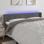 Voir la diapositive 1 : VIDAXL Tete de lit a LED Gris fonce 163x16x78/88 cm Velours