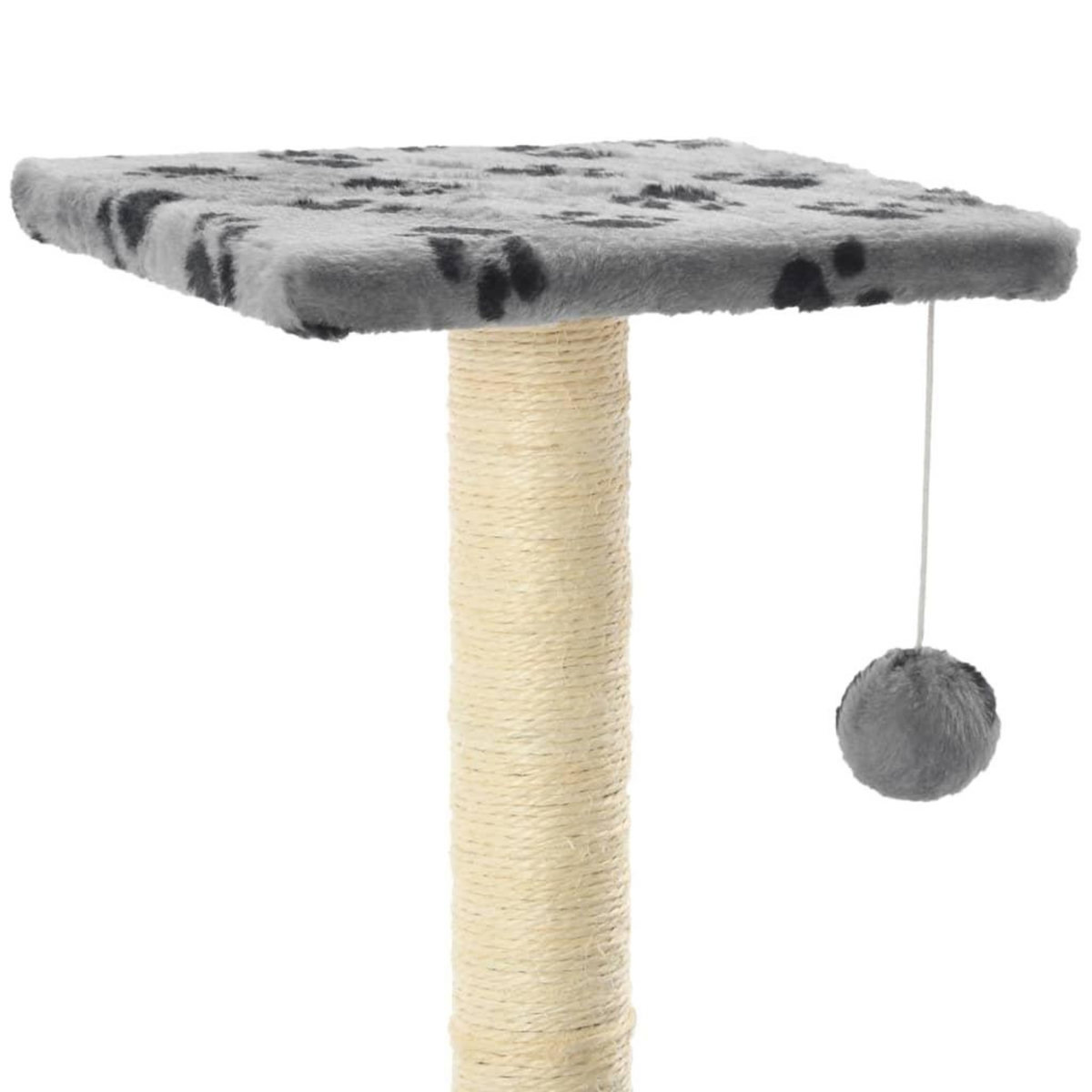 VIDAXL Arbre a chat avec griffoirs en sisal 65 cm Gris Motif de pattes