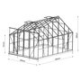 Voir la diapositive 5 : GREEN PROTECT Serre de jardin en verre trempé 14,52m² 
