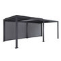 Voir la diapositive 1 : SWEEEK Pergola bioclimatique aluminium et acier 3x6m lames orientables + 2 stores 3m PALACE anthracite