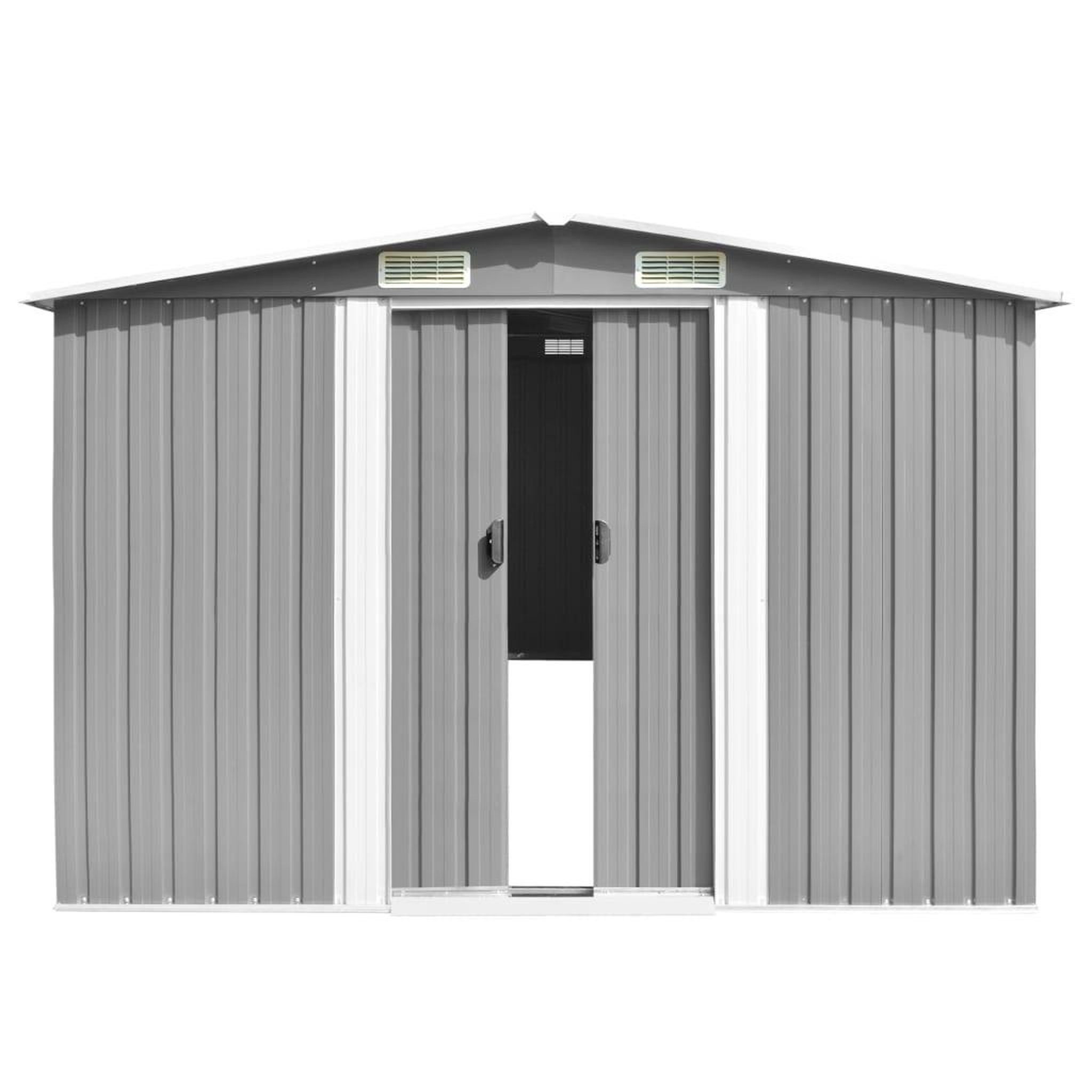 Voir la diapositive 3 : VIDAXL Abri de jardin Gris 257x990x181 cm Acier galvanise