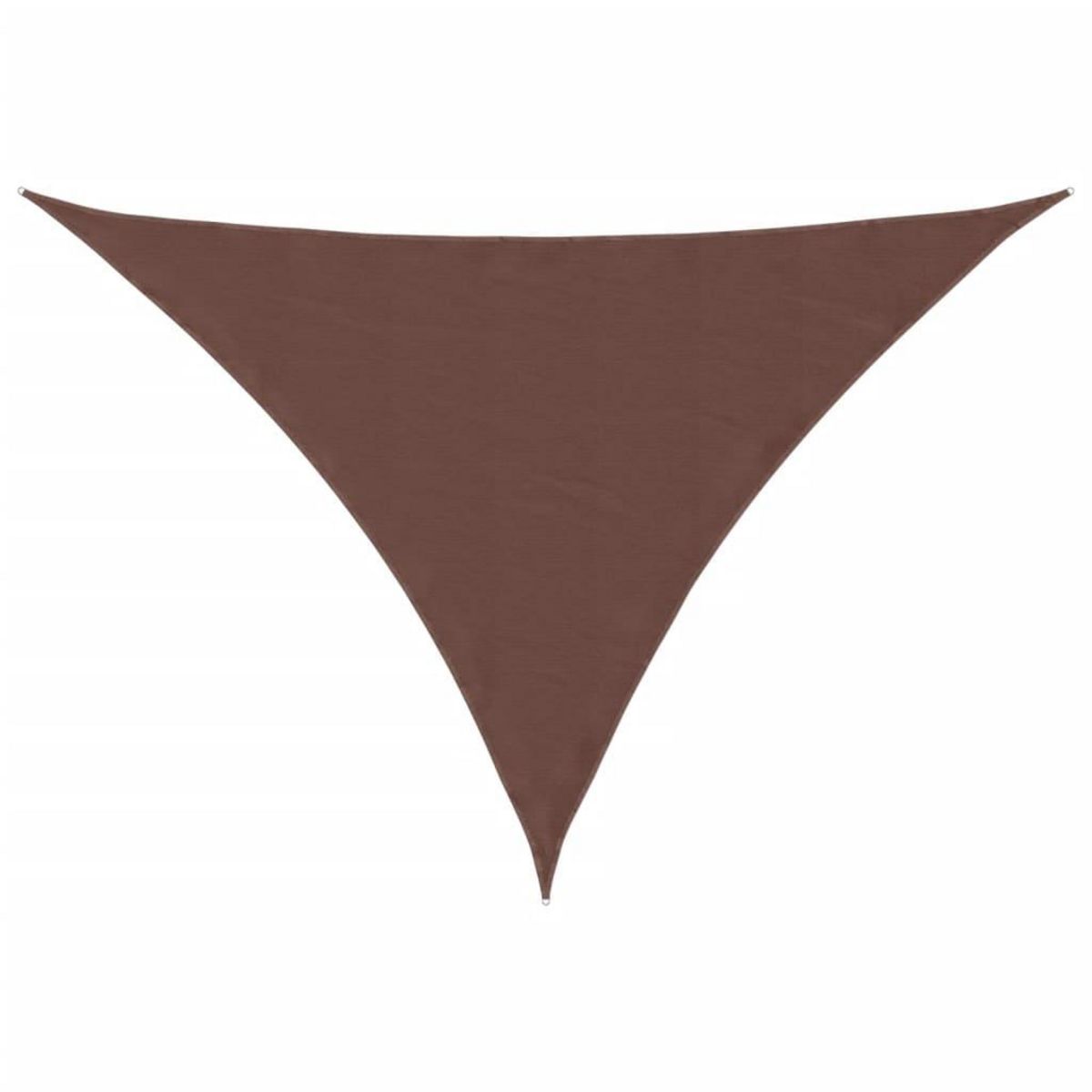 VIDAXL Voile de parasol Tissu Oxford triangulaire 5x7x7 m Marron