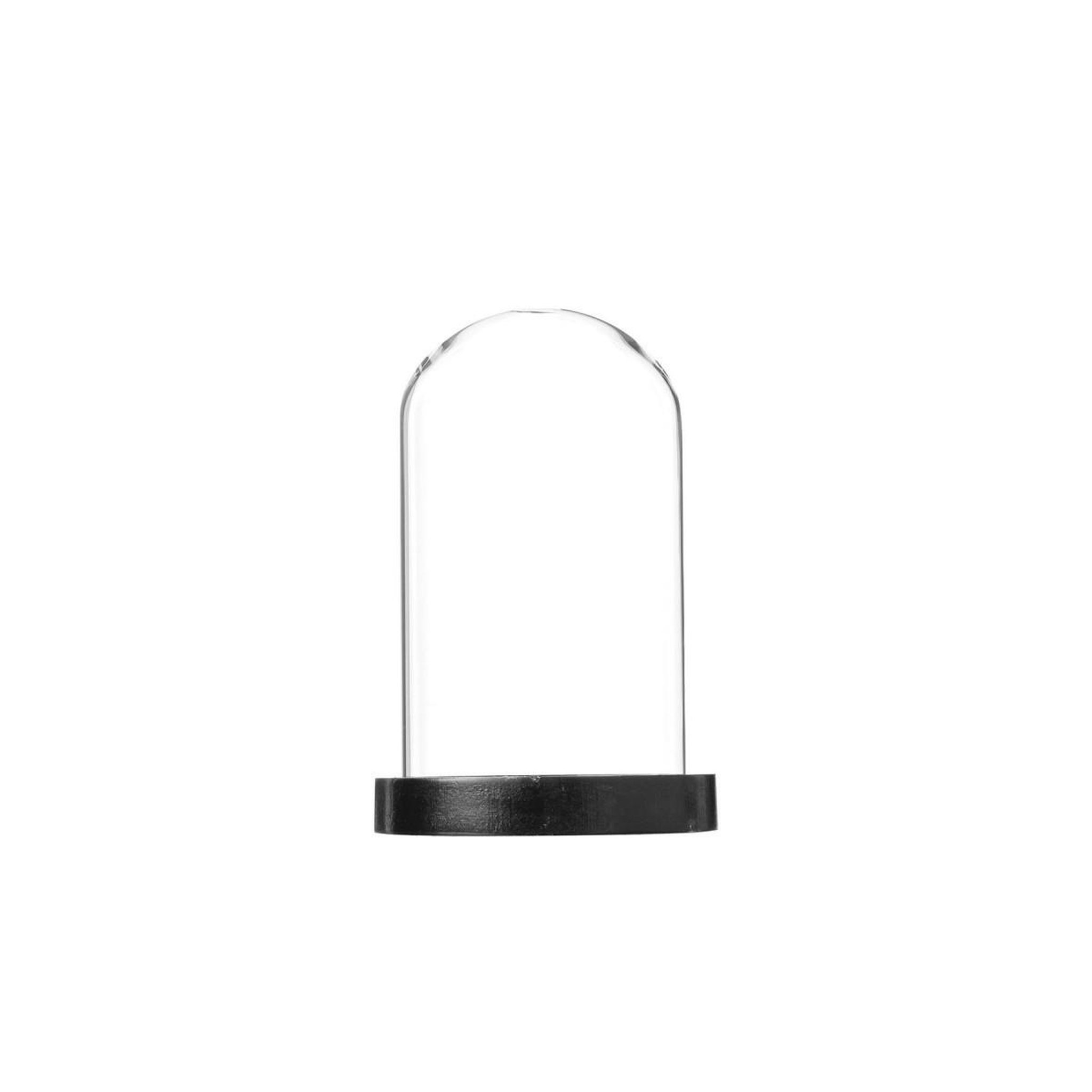 Voir la diapositive 2 : ATMOSPHERA Cloche décorative en verre  shine  29cm noir