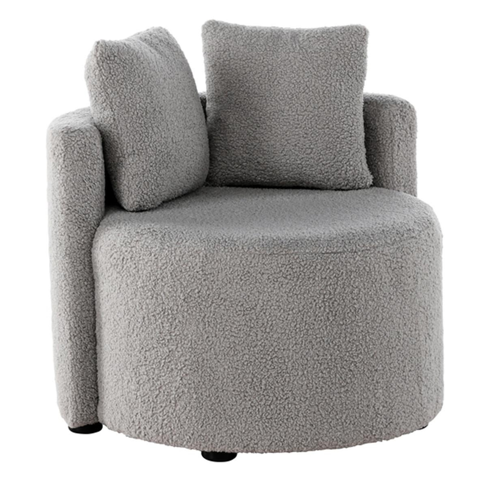 Paris Prix Fauteuil enfant en tissu bouclé  kelso  59cm gris