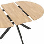 Voir la diapositive 6 : ID MARKET Table à manger extensible ronde ALIX 4-8 personnes pied araignée bois et noir 110-150 cm
