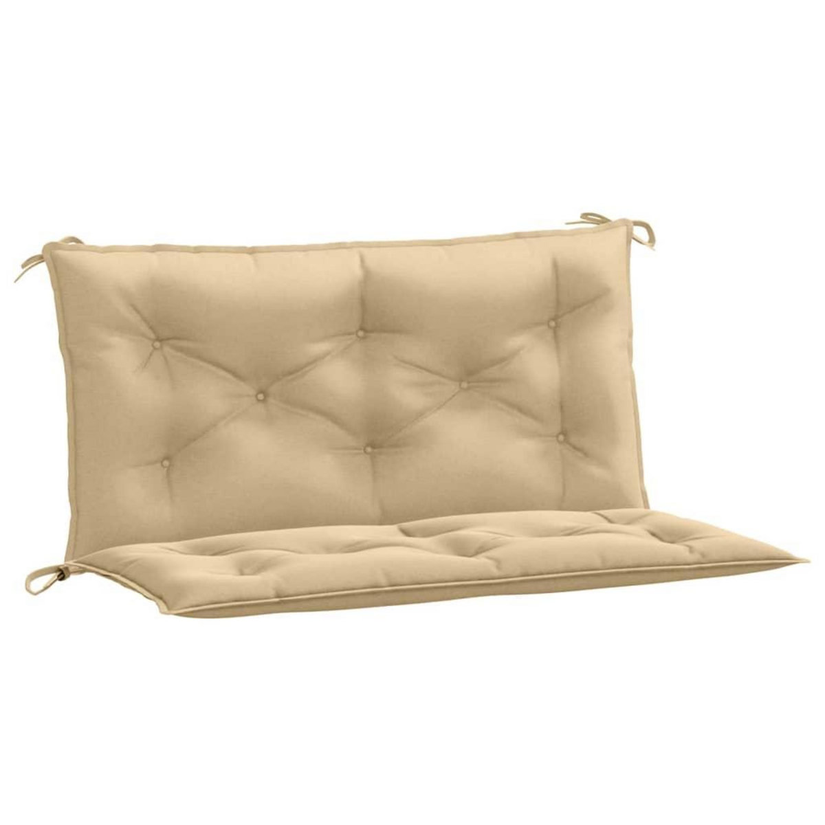 VIDAXL Coussins de banc de jardin lot de 2 beige melange tissu
