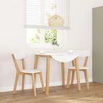 VIDAXL Chaises a manger 2 pcs bois massif caoutchouc