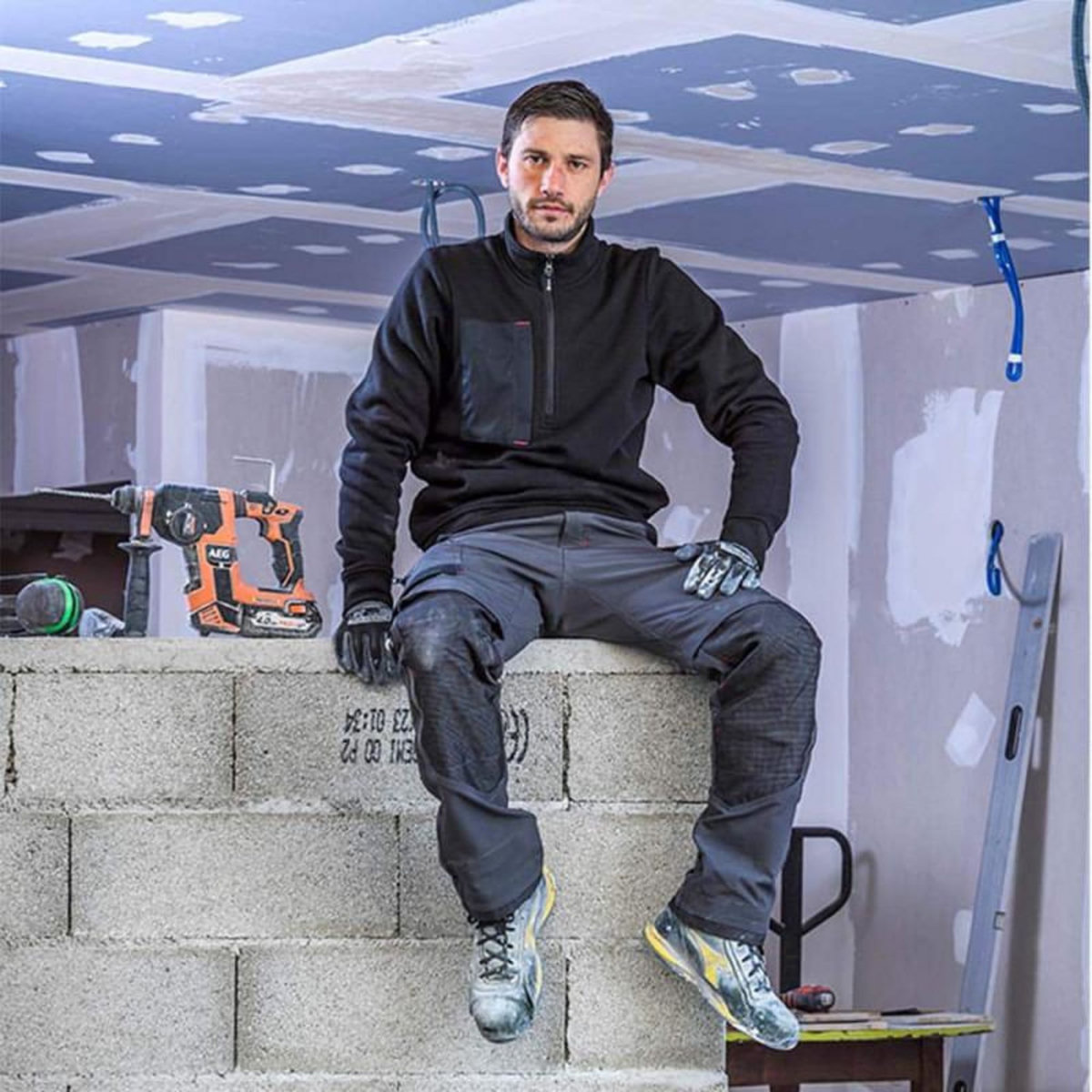 LAFONT Pantalon Ruler.LX Stretch charcoal et noir T54 pour homme LAFONT 1ATTST