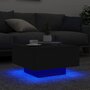Voir la diapositive 4 : VIDAXL Table basse avec lumières LED noir 55x55x31 cm