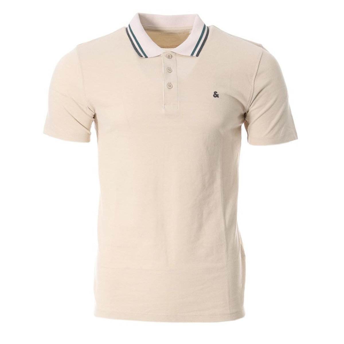 Jack & Jones Polo Beige/Vert Homme Jack & Jones Paulos Play