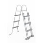 Voir la diapositive 1 : BESTWAY Echelle piscine hors sol Bestway Echelle de sÉcuritÉ 3 marches Gris clair 71414