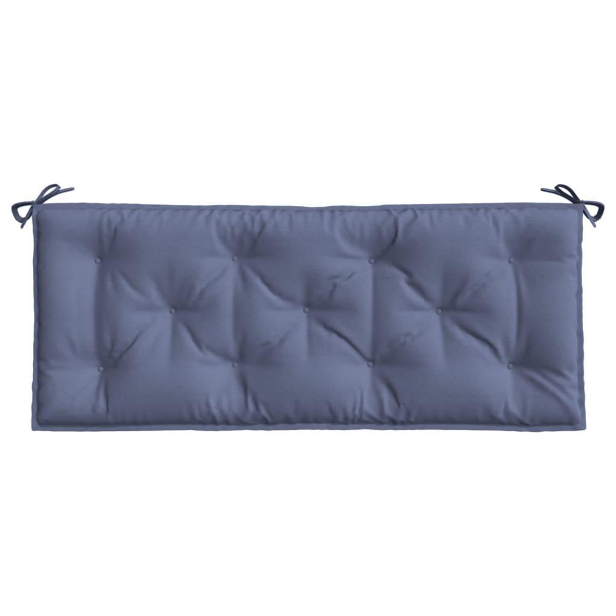 VIDAXL Coussins de banc de jardin lot de 2 bleu marine 120x50x7 cm