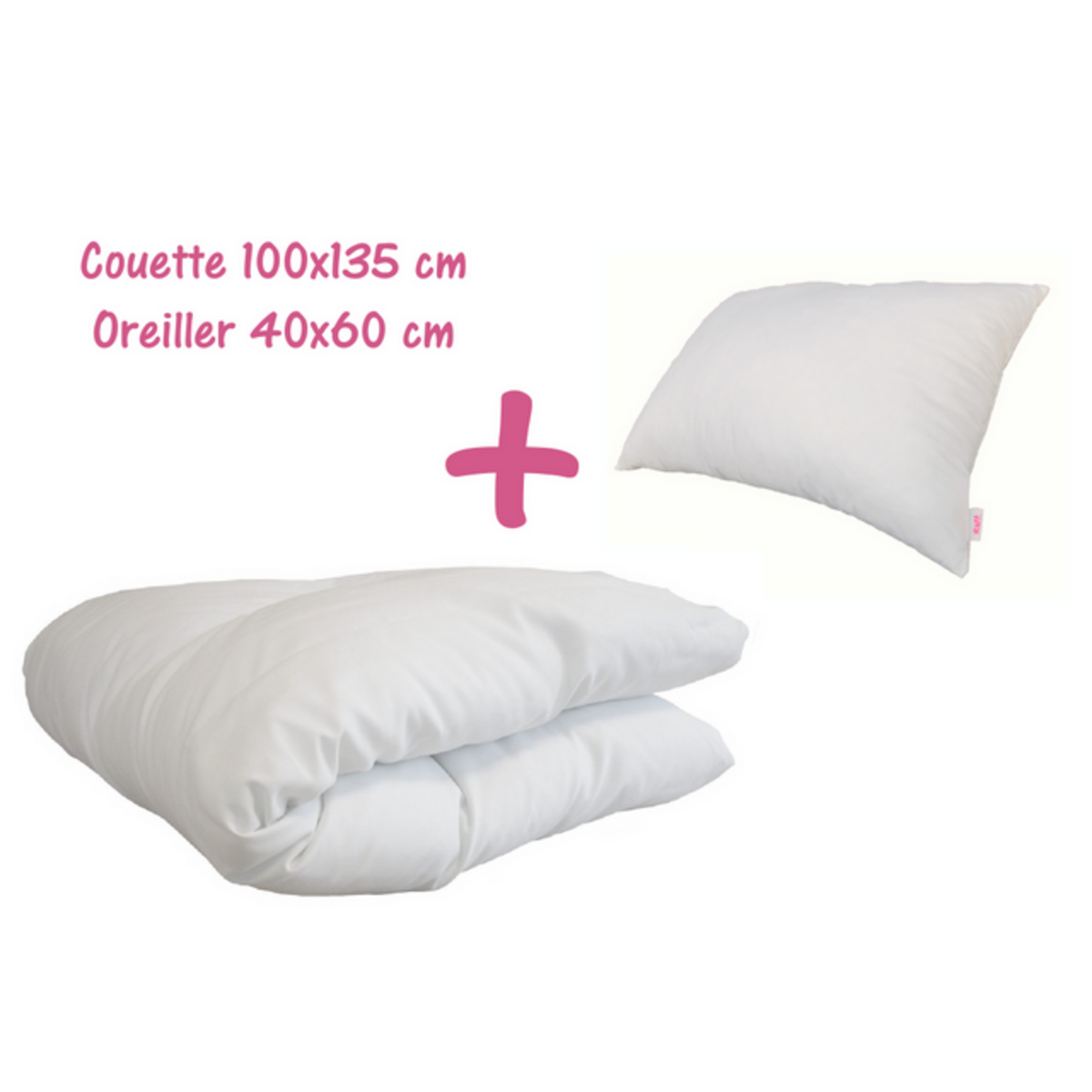 Housse de couette Lapin Lou&Loup 140x200 cm et taie d'oreiller - 100% Coton  - Blanc - Kiabi - 38.90€