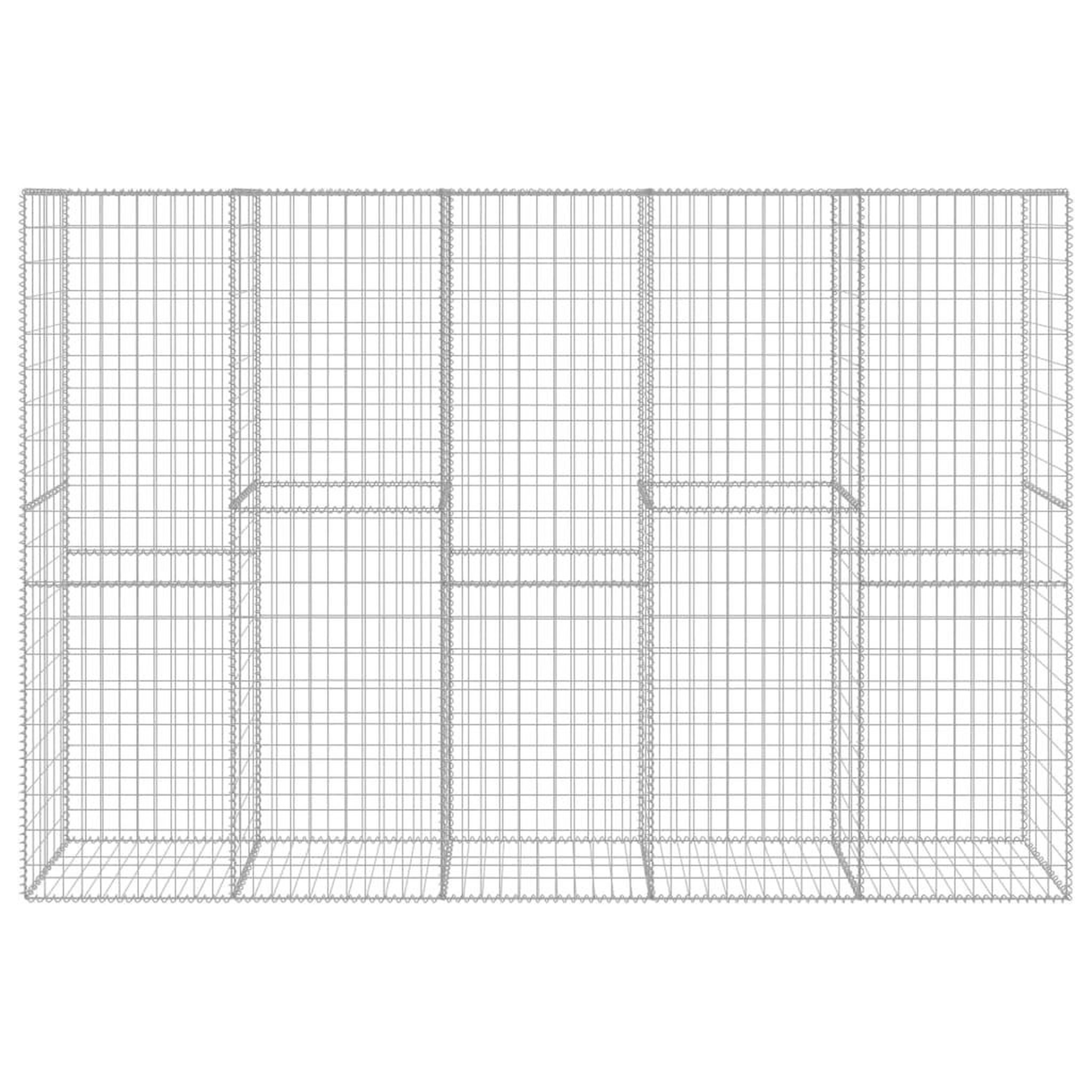 Voir la diapositive 3 : VIDAXL Mur en gabion avec couvercle acier galvanise 300 x 50 x 200 cm