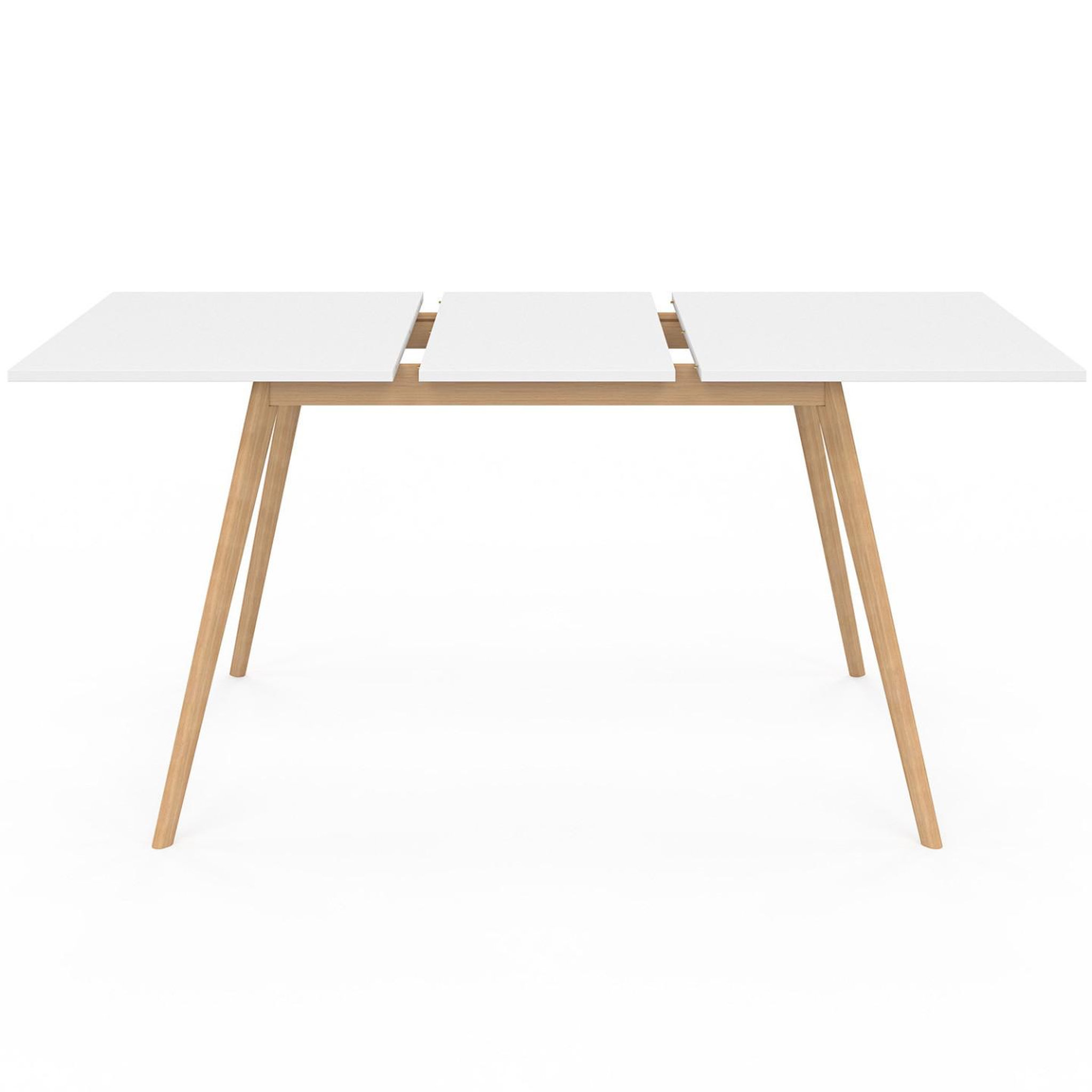 Voir la diapositive 3 : ID MARKET Table scandinave extensible rectangle inga 4-8 personnes blanche 110-150 cm
