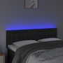 Voir la diapositive 3 : VIDAXL Tete de lit avec LED noir 144x5x78/88 cm similicuir