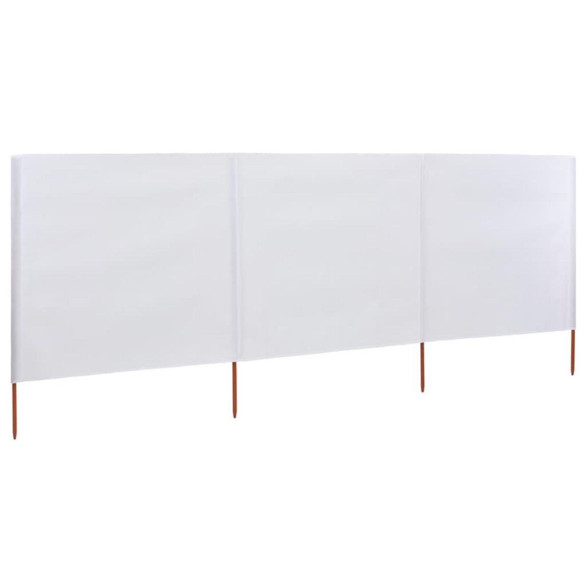 VIDAXL Paravent 3 panneaux Tissu 400 x 80 cm Blanc sable