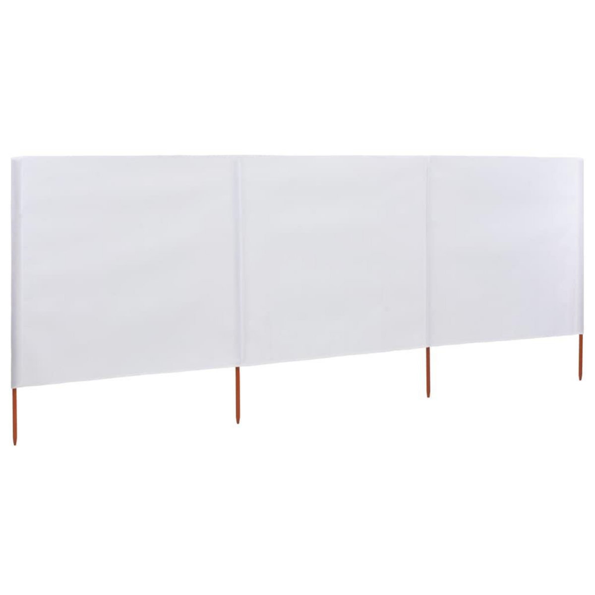 VIDAXL Paravent 3 panneaux Tissu 400 x 80 cm Blanc sable