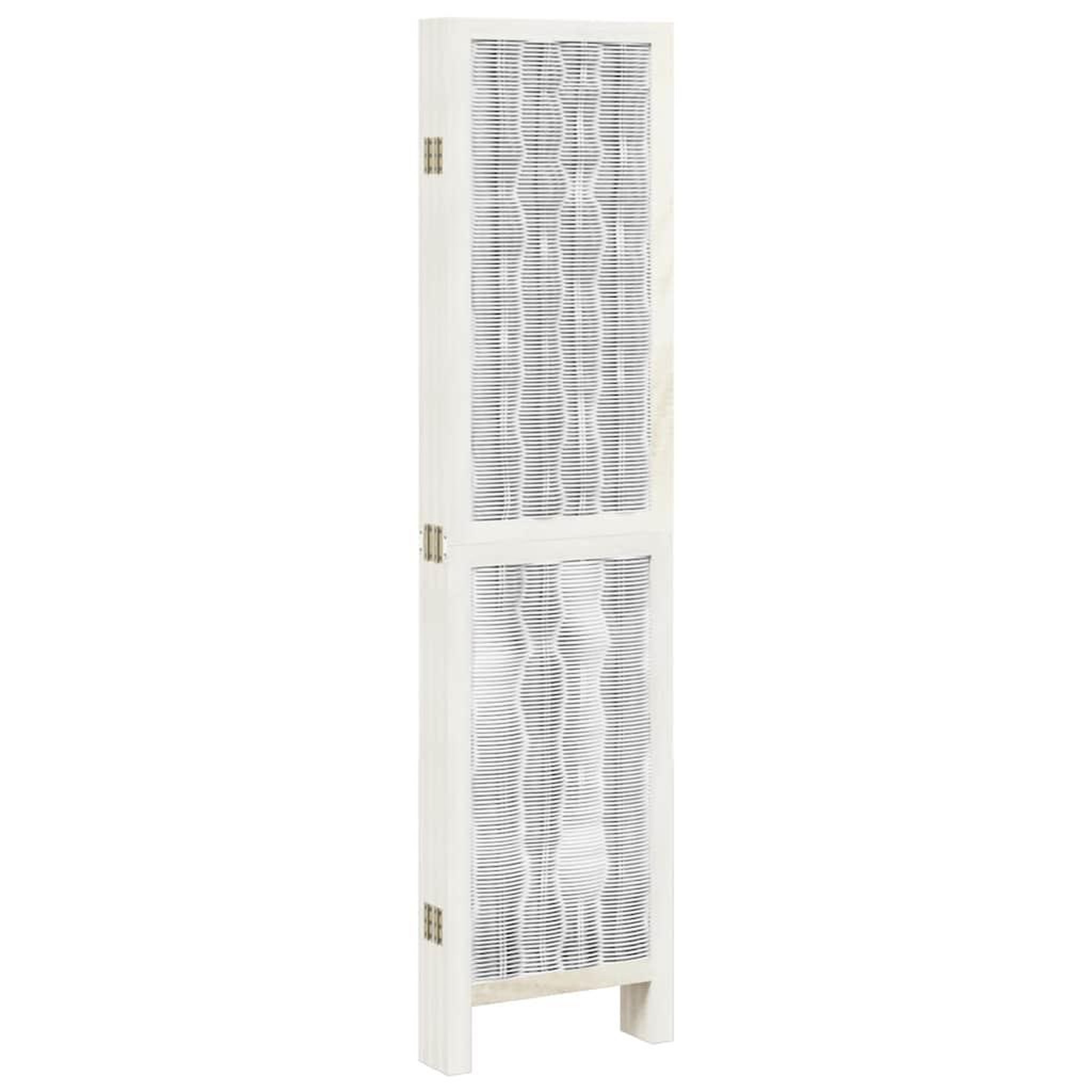 Voir la diapositive 5 : VIDAXL Cloison de separation 6 panneaux blanc bois de paulownia massif