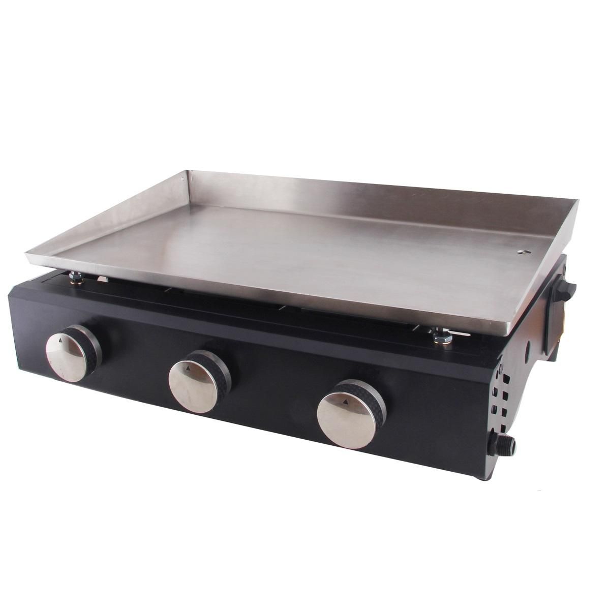 Plancha gaz inox 3 brûleurs