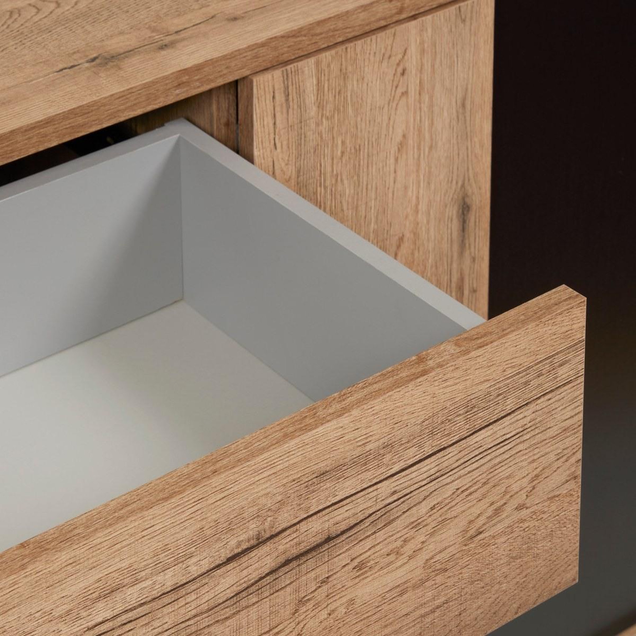 Voir la diapositive 4 : JLC KREATION Buffet industriel en bois 220cm 4 portes + tiroir PEDRO