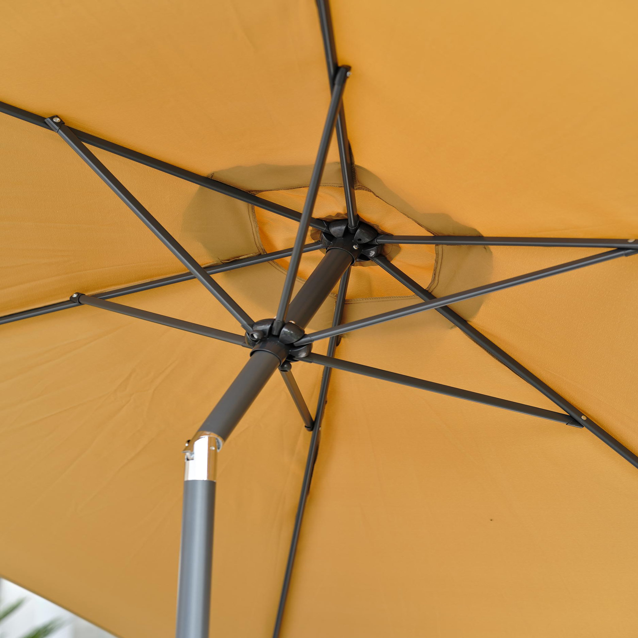 Voir la diapositive 5 : DCB GARDEN Parasol à manivelle en aluminium  et toile