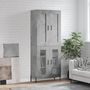 Voir la diapositive 1 : VIDAXL Buffet haut Gris beton 69,5x34x180 cm Bois d'ingenierie