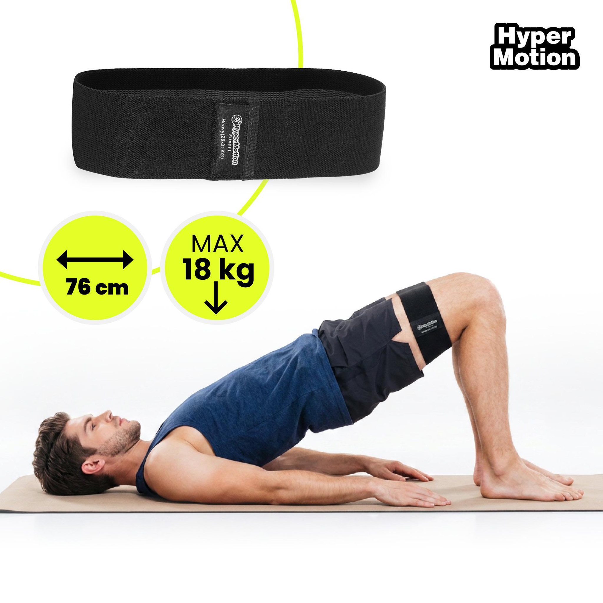 Voir la diapositive 5 : HYPERMOTION Kit 4 bandes de résistance hommes HyperMotion 14 à 28 kg musculation