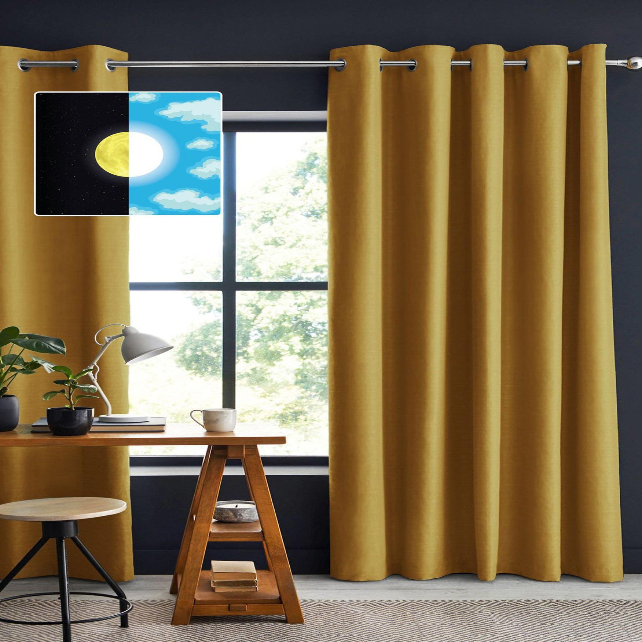 Voir la diapositive 1 : Home collection Rideau occultant 100%polyester