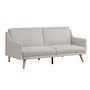 Voir la diapositive 5 : CONCEPT USINE Canapé scandinave convertible 3 places en tissu gris clair ESTER